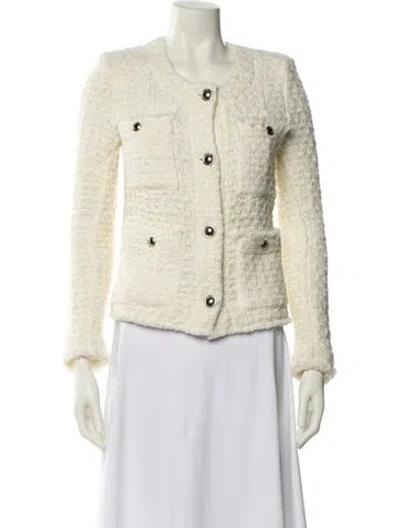 Pre-owned Iro Tweed Pattern Evening Jacket In Neutral