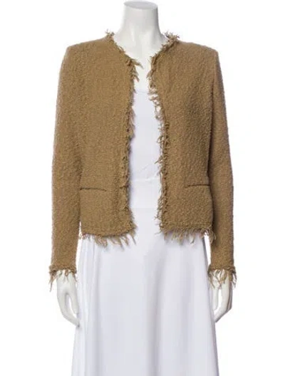 Pre-owned Iro Tweed Pattern Evening Jacket In Neutral