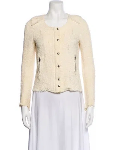 Pre-owned Iro Tweed Pattern Evening Jacket In Neutral