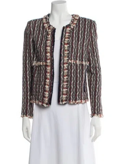 Pre-owned Iro Tweed Pattern Evening Jacket In Neutral