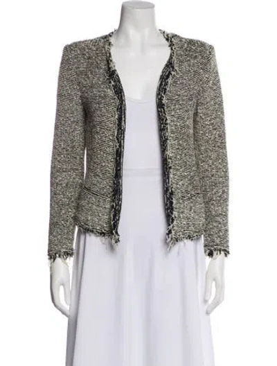Pre-owned Iro Tweed Pattern Evening Jacket In Neutral