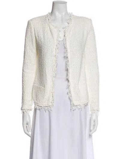 Pre-owned Iro Tweed Pattern Evening Jacket In Neutral