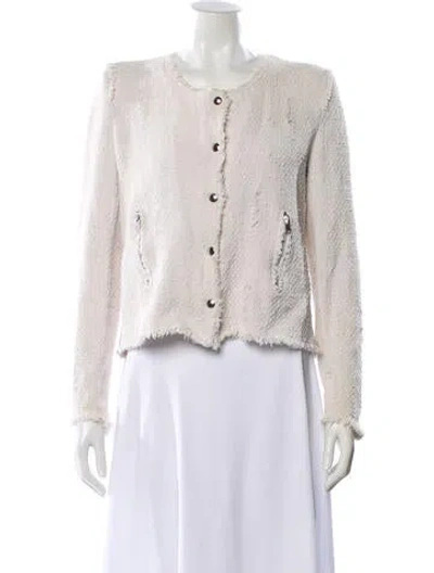 Pre-owned Iro Tweed Pattern Evening Jacket In Neutral