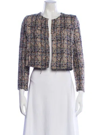 Pre-owned Iro Tweed Pattern Evening Jacket In Neutral