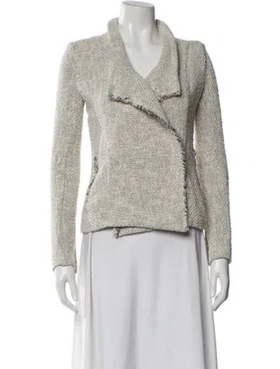 Pre-owned Iro Tweed Pattern Evening Jacket In Neutral