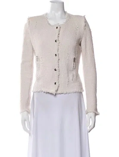 Pre-owned Iro Tweed Pattern Evening Jacket In Neutral