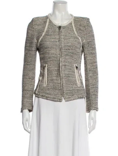 Pre-owned Iro Tweed Pattern Evening Jacket In Neutral