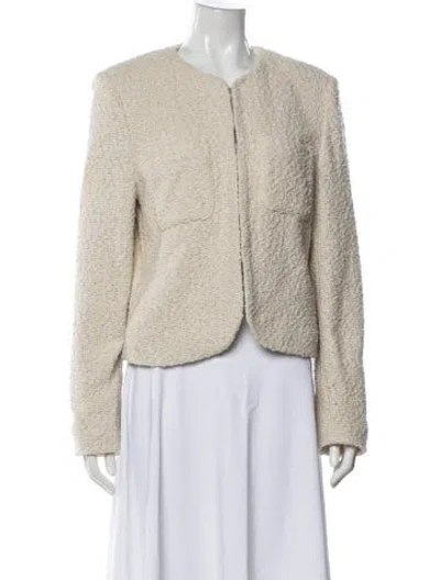 Pre-owned Iro Tweed Pattern Evening Jacket In Neutral