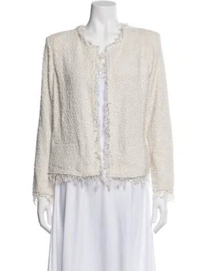 Pre-owned Iro Tweed Pattern Evening Jacket In Neutral