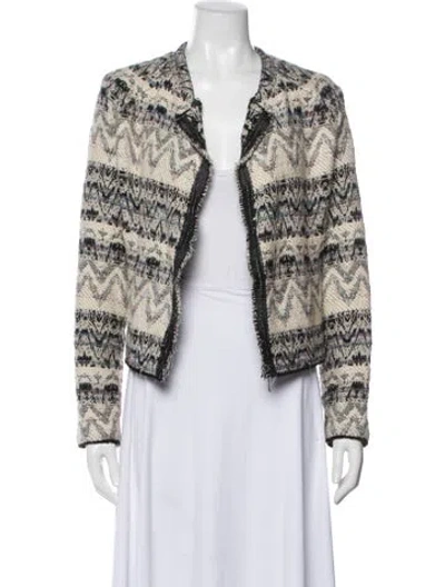 Pre-owned Iro Tweed Pattern Evening Jacket In Neutral