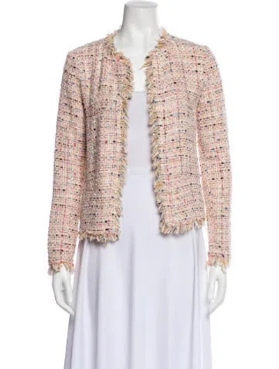 Pre-owned Iro Tweed Pattern Evening Jacket In Pink