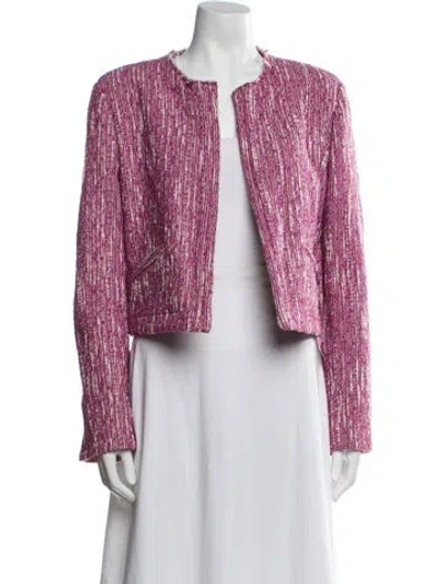 Pre-owned Iro Tweed Pattern Evening Jacket In Pink