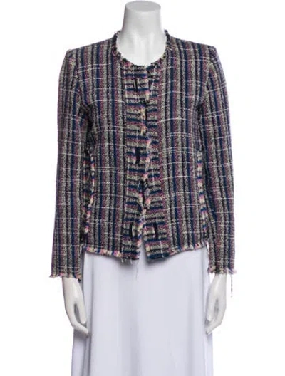 Pre-owned Iro Tweed Pattern Evening Jacket In Pink