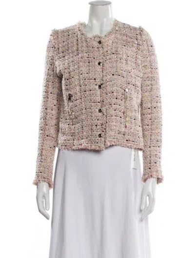 Pre-owned Iro Tweed Pattern Evening Jacket In Pink