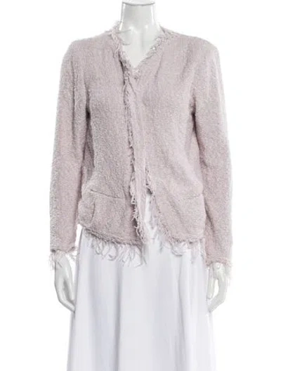 Pre-owned Iro Tweed Pattern Evening Jacket In Pink