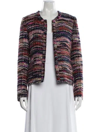 Pre-owned Iro Tweed Pattern Evening Jacket In Pink