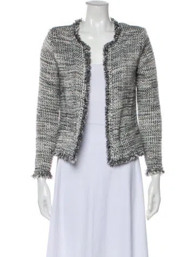 Pre-owned Iro Tweed Pattern Evening Jacket In Silver