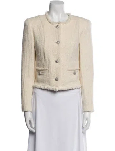 Pre-owned Iro Tweed Pattern Evening Jacket W/ Tags In Neutral