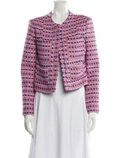 Pre-owned Iro Tweed Pattern Evening Jacket W/ Tags In Pink