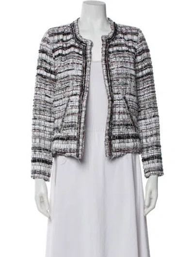 Pre-owned Iro Tweed Pattern Evening Jacket In White