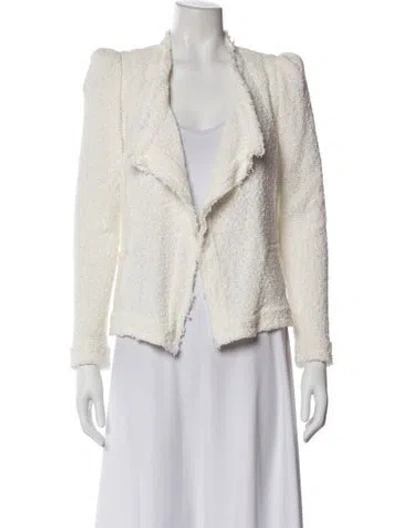 Pre-owned Iro Tweed Pattern Evening Jacket In White