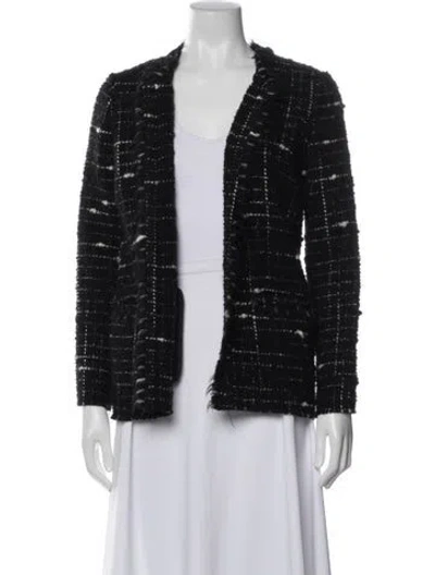 Pre-owned Iro Tweed Pattern Jacket In Black