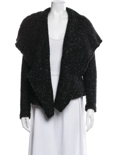 Pre-owned Iro Tweed Pattern Jacket In Black
