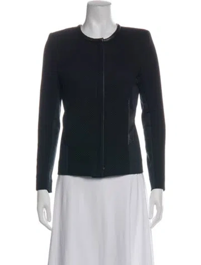 Pre-owned Iro Tweed Pattern Jacket In Black