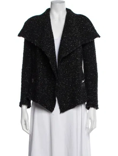 Pre-owned Iro Tweed Pattern Jacket In Black