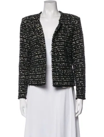 Pre-owned Iro Tweed Pattern Jacket In Black