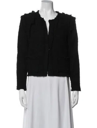 Pre-owned Iro Tweed Pattern Jacket In Black/blue
