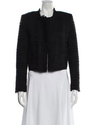 Pre-owned Iro Tweed Pattern Jacket In Black/metallic