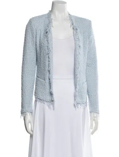 Pre-owned Iro Tweed Pattern Jacket In Blue