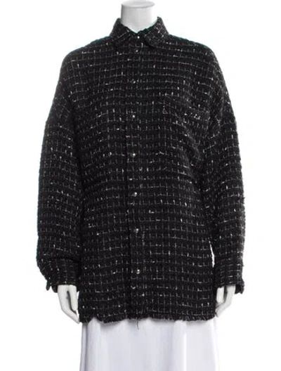 Pre-owned Iro Tweed Pattern Jacket In Blue