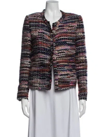 Pre-owned Iro Tweed Pattern Jacket In Blue
