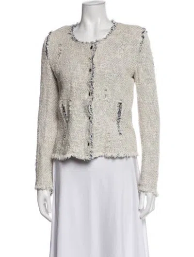 Pre-owned Iro Tweed Pattern Jacket In Blue/neutrals