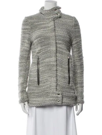 Pre-owned Iro Tweed Pattern Jacket In Gray