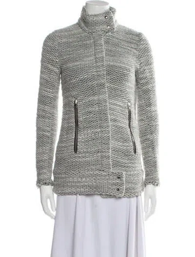 Pre-owned Iro Tweed Pattern Jacket In Gray