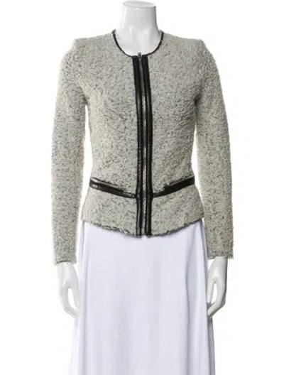 Pre-owned Iro Tweed Pattern Jacket In Gray