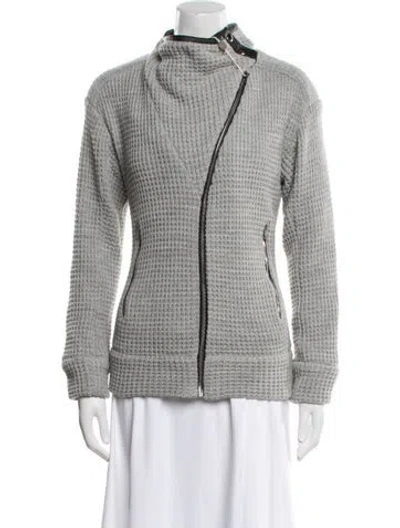 Pre-owned Iro Tweed Pattern Jacket In Gray
