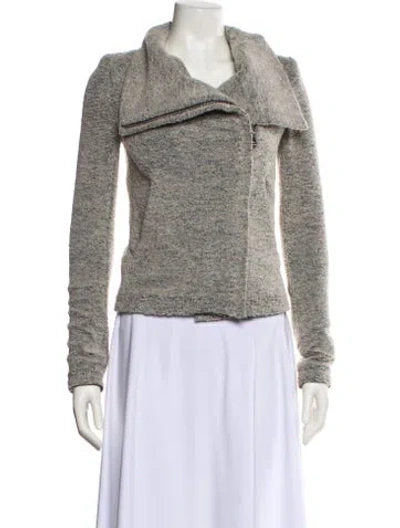 Pre-owned Iro Tweed Pattern Jacket In Gray