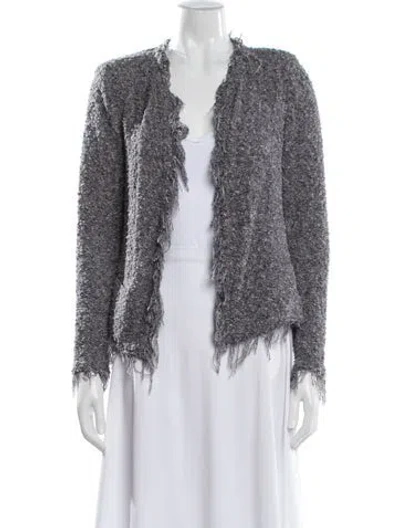Pre-owned Iro Tweed Pattern Jacket In Gray