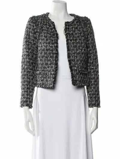 Pre-owned Iro Tweed Pattern Jacket In Gray