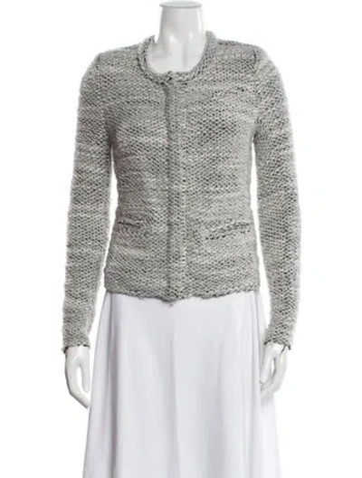 Pre-owned Iro Tweed Pattern Jacket In Grey