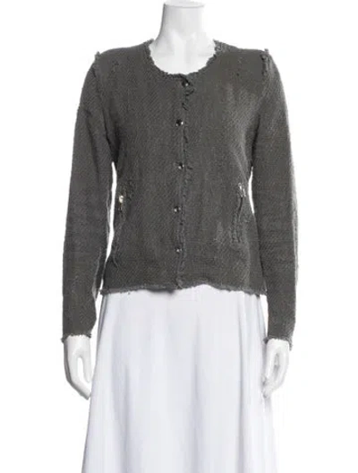 Pre-owned Iro Tweed Pattern Jacket In Grey