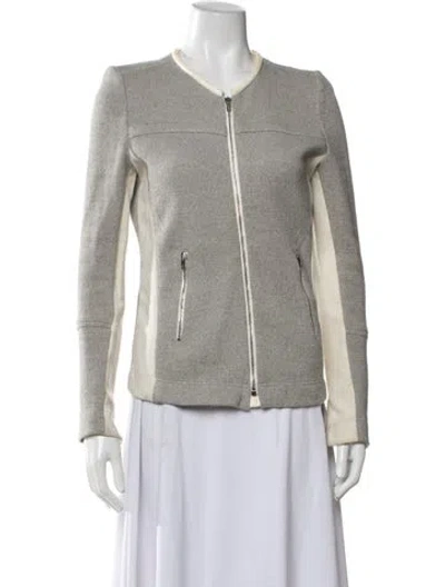 Pre-owned Iro Tweed Pattern Jacket In Grey