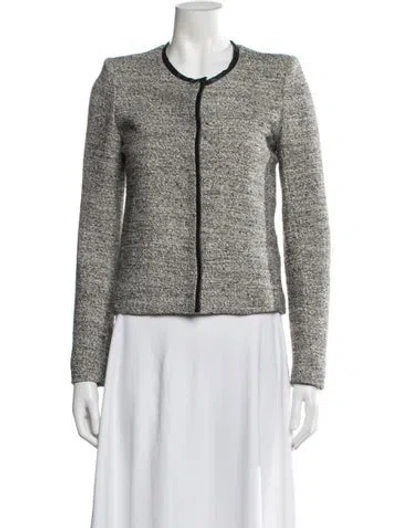 Pre-owned Iro Tweed Pattern Jacket In Grey