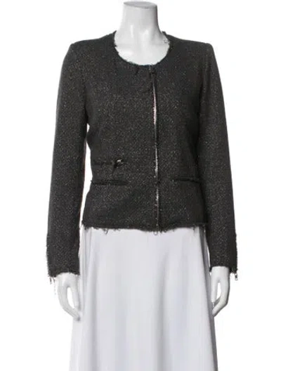 Pre-owned Iro Tweed Pattern Jacket In Grey