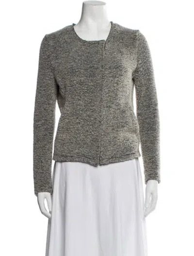 Pre-owned Iro Tweed Pattern Jacket In Grey