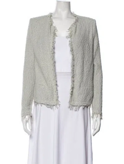 Pre-owned Iro Tweed Pattern Jacket In Grey